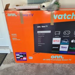 onn. 65” 4K Roku Smart TV – Like New, Barely Used!