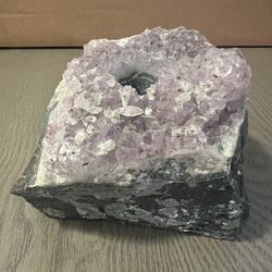 Amethyst Gemstone Candle Holder .  OBO