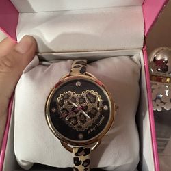 Betsy Johnson leopard watch