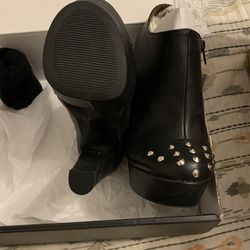 Black Studded Heels