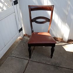 Wooden Accent Chair With Cushion Seat 