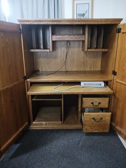 Antique Solid Desk Cabinet