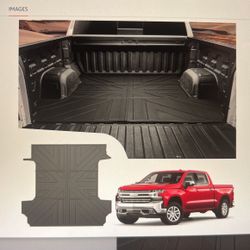 NEW 5.8ft BED MAT TPE ALL WEATHER TRUCK BED LINER. For 2019-2024 Chevy Silverado/GMC Sierra 1500