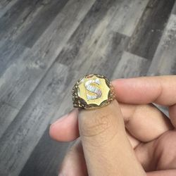 S Initial Size 8 Gold 10k Ring 