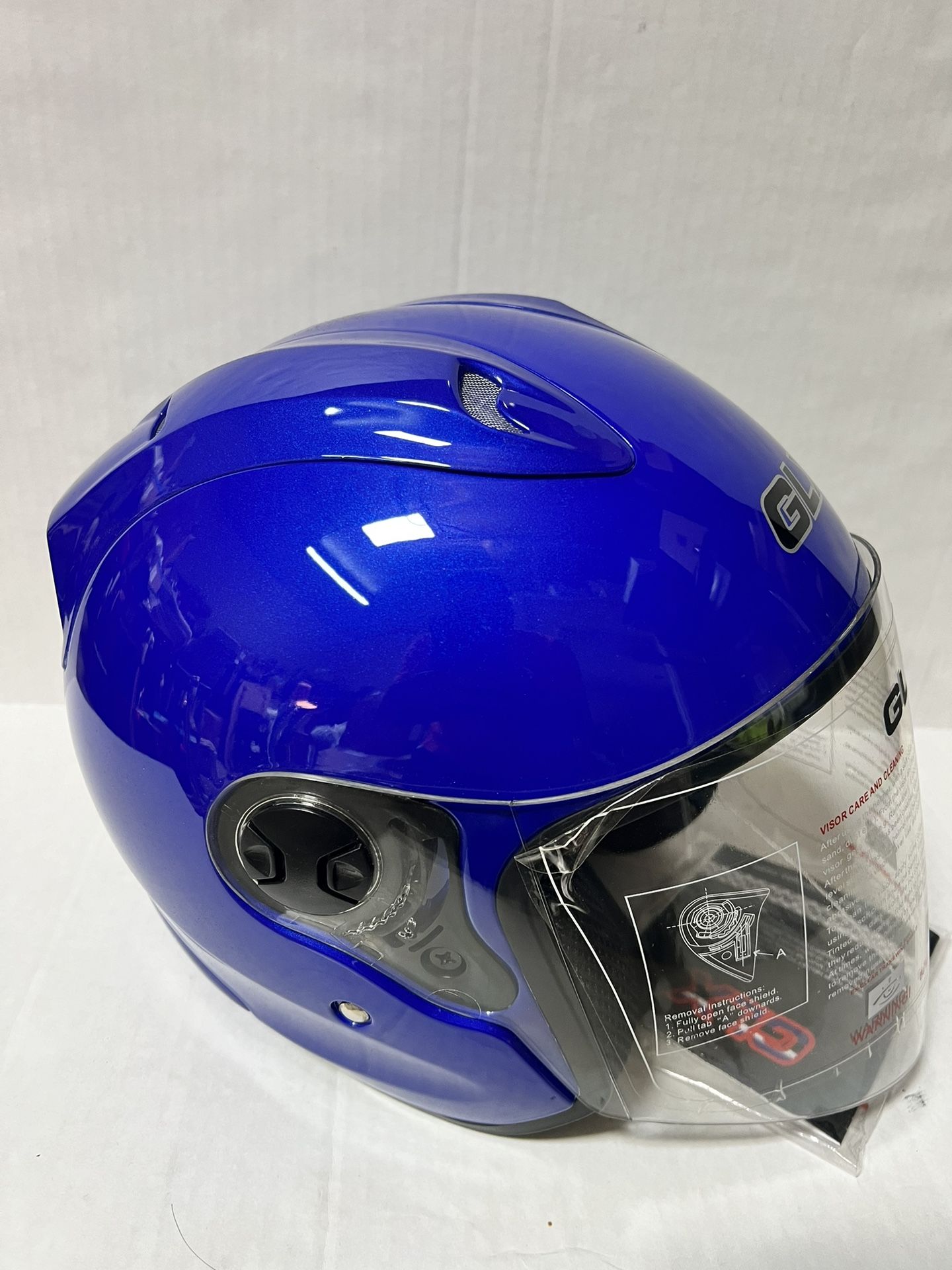 Motorcycle Open Face Helmet Size S  Blue