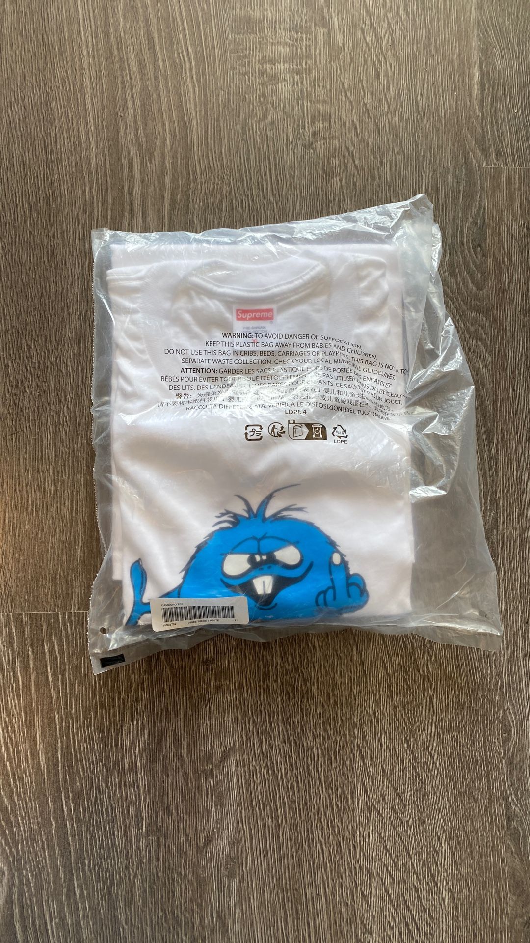 Supreme Camacho T-Shirt White Sz XL Brand New