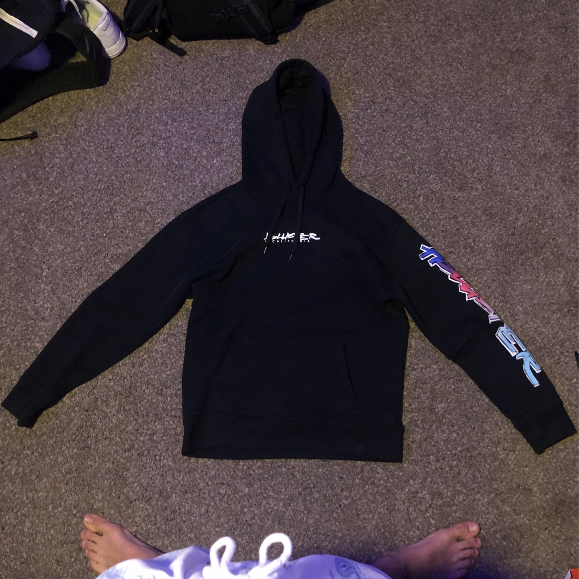 Black Hollister Graffiti Hoodie