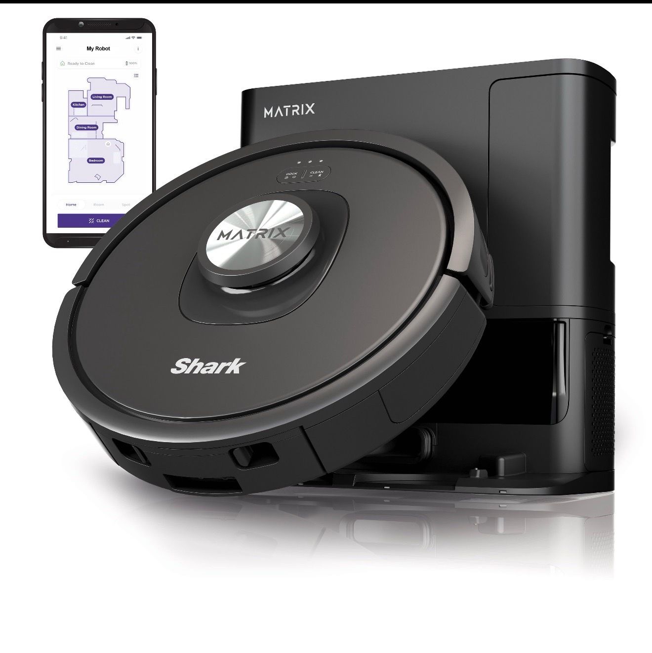 Shark RV2310AE Robotic Vacuum Cordless Smart Mapping Black
