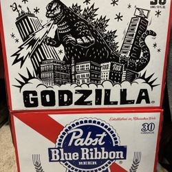 Complete Attack Peter Toho PBR Godzilla Pabst Blue Ribbon Full Case Cans Sealed