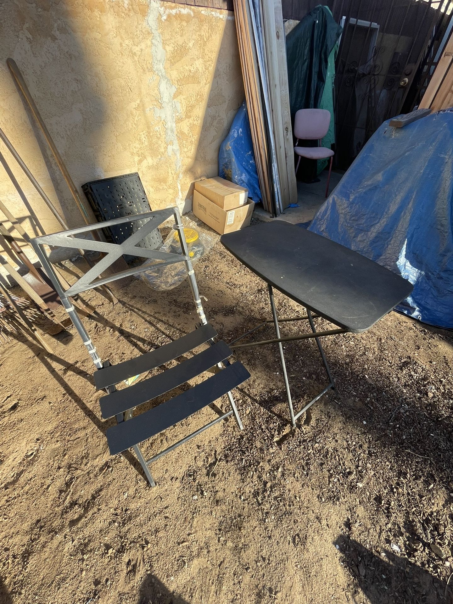 Chair And Table Metal Chair New Used Table 