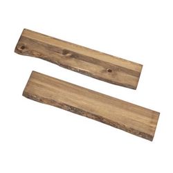 36 in. x 8 in. x 1 in. Trail Brown Solid Pine Live Edge Wall Shelf (Set of 2)