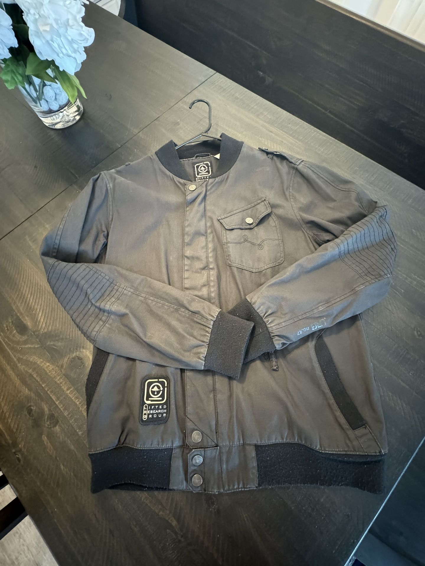 Men’s LRG canvas Moto Jacket Size Large