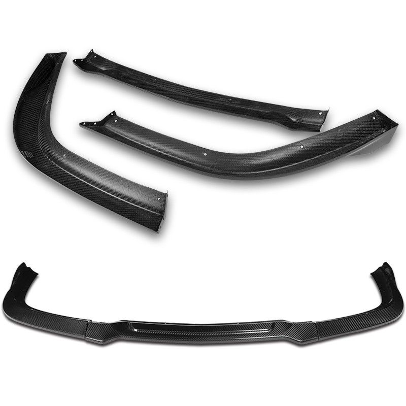 For 2011-2014 Dodge Avenger Real Carbon Fiber Front Bumper Spoiler Splitter Lip -(2-PU-491-R-RCF