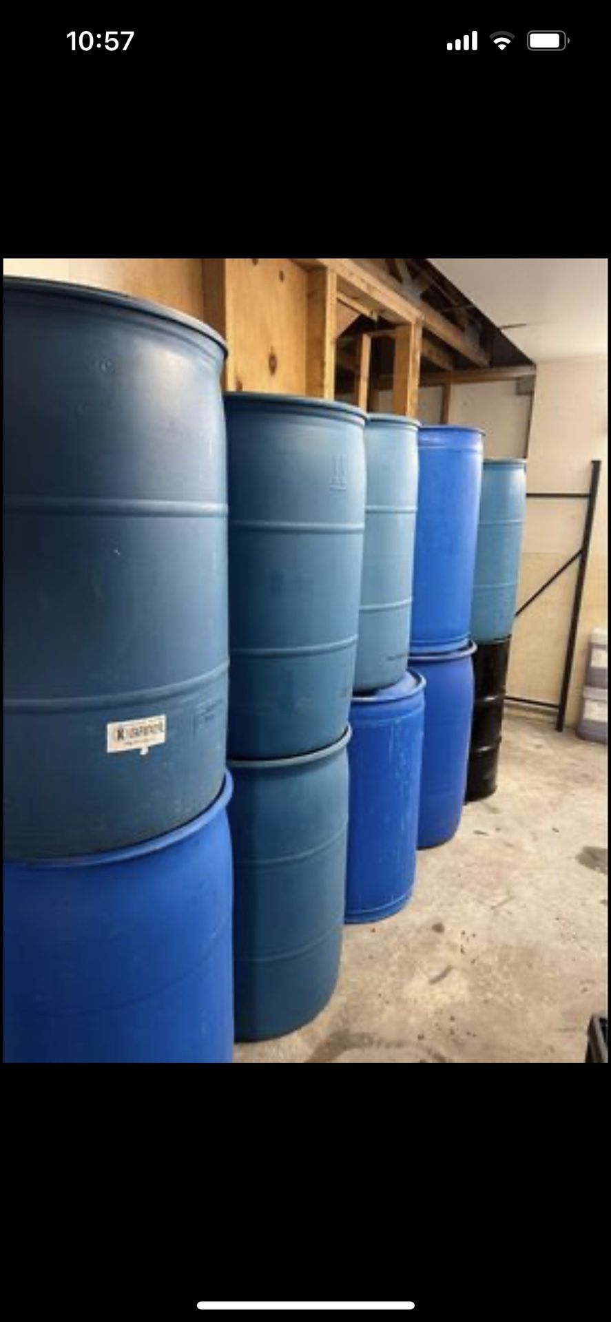 55 Gallon Plastic Drums