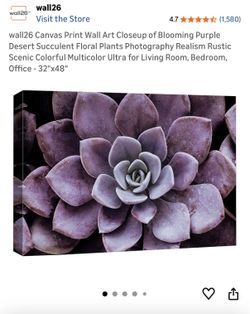 32”x48”x1.5” Canvas Wrapped Succulent Painting