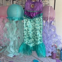Little Mermaid Dress/Costume Girls 4-6X