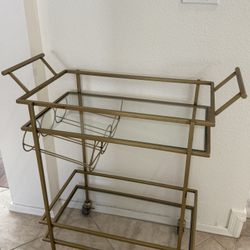 Gold/Bronze Bar Cart