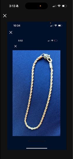 $60 2mm Tennis Bracelet 18k Gold Plated