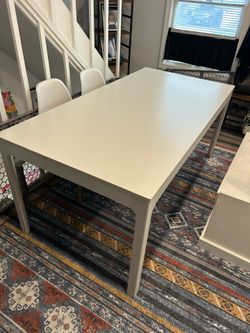 Ikea Extendable Dining Table - white - 71 to 95in long