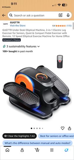 Under Desk Elliptical Machine (brand new/unopened box)