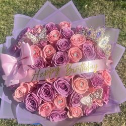 Pink And Purple Bouquet 