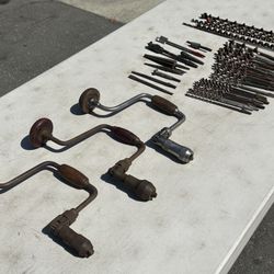 Antique Brace and Bit Hand Drill Auger