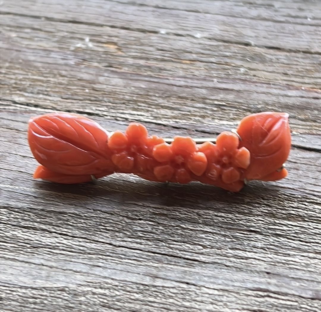 Coral Brooch