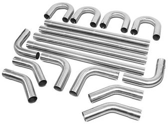 LA Zona Auto Parts 16 Piece 3 Inch Universal DIY Customs Exhaust Pipes Pipas Escape Universal 3 Pulgadas 