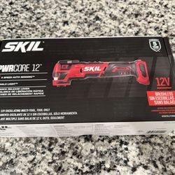 Brand New SKIL PWR CORE 12 12-volt Cordless Brushless Variable speed 40 -Piece Oscillating Multi-Tool With Accessories (Battery Not Included)