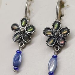 FLORAL INDIGO BLUE ABALONE 