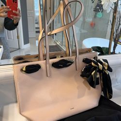 DKNY Large Scarf Tote Light Pink with Dust Bag