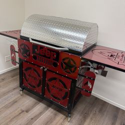 Custom-built JEEP Charcoal BBQ Grill 