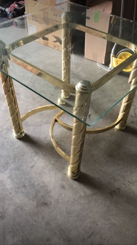 Glass top end table