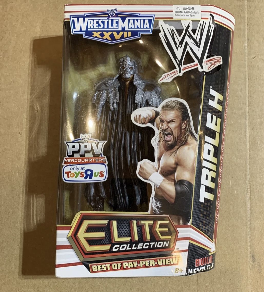 WWE Elite Best Of Pay Per View Toys RUs Exclusive TRIPLE H Wrestlemania XXVII B5
