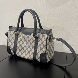 Vintage Gucci GG Supreme Boston Bag, Gucci Hand Bag Crossbody 