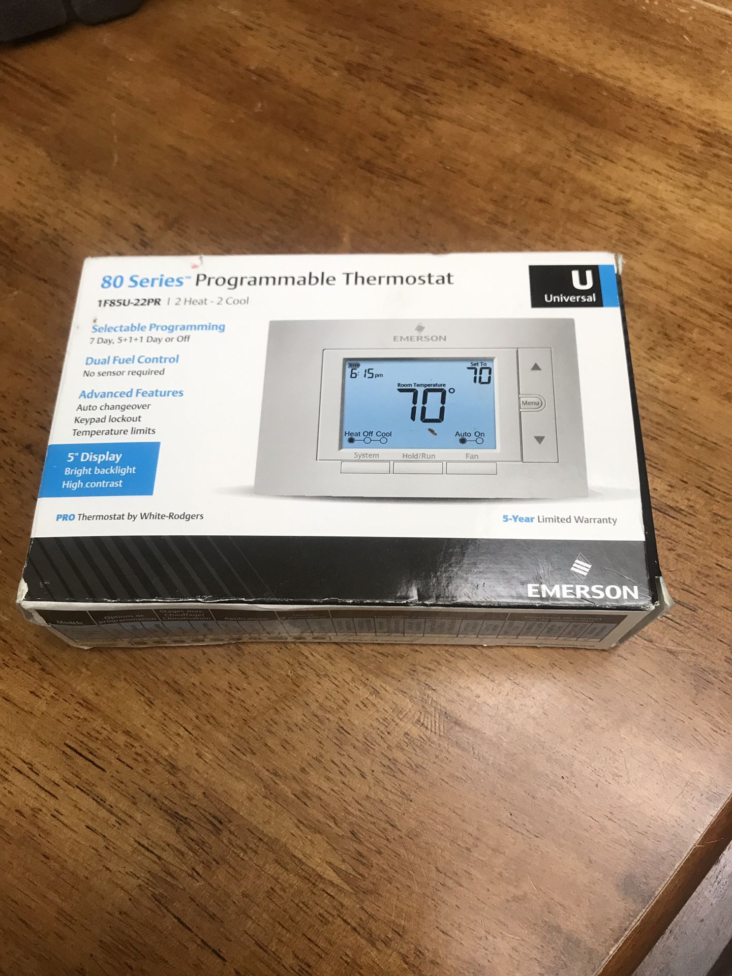 Emerson programmable thermostat