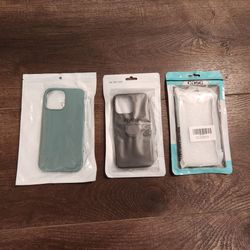 3 New phone cases, 3.25"×6.5", 2.9"×5.75", 3"×6", all for $3