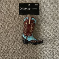 Cowboy Boot Christmas Ornament
