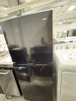Summit Black Bottom Freezer Refrigerator