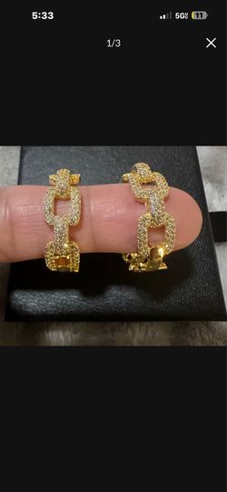Gold tone earrings