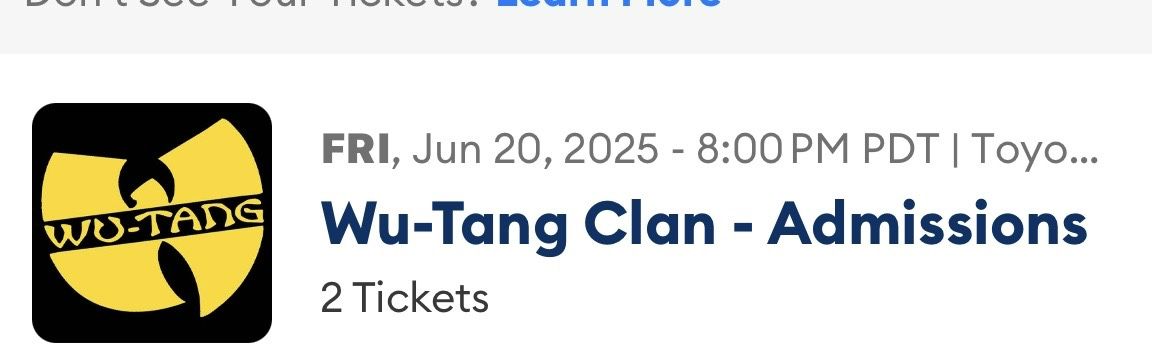WU-TANG Concert 6/20 Toyota Arena