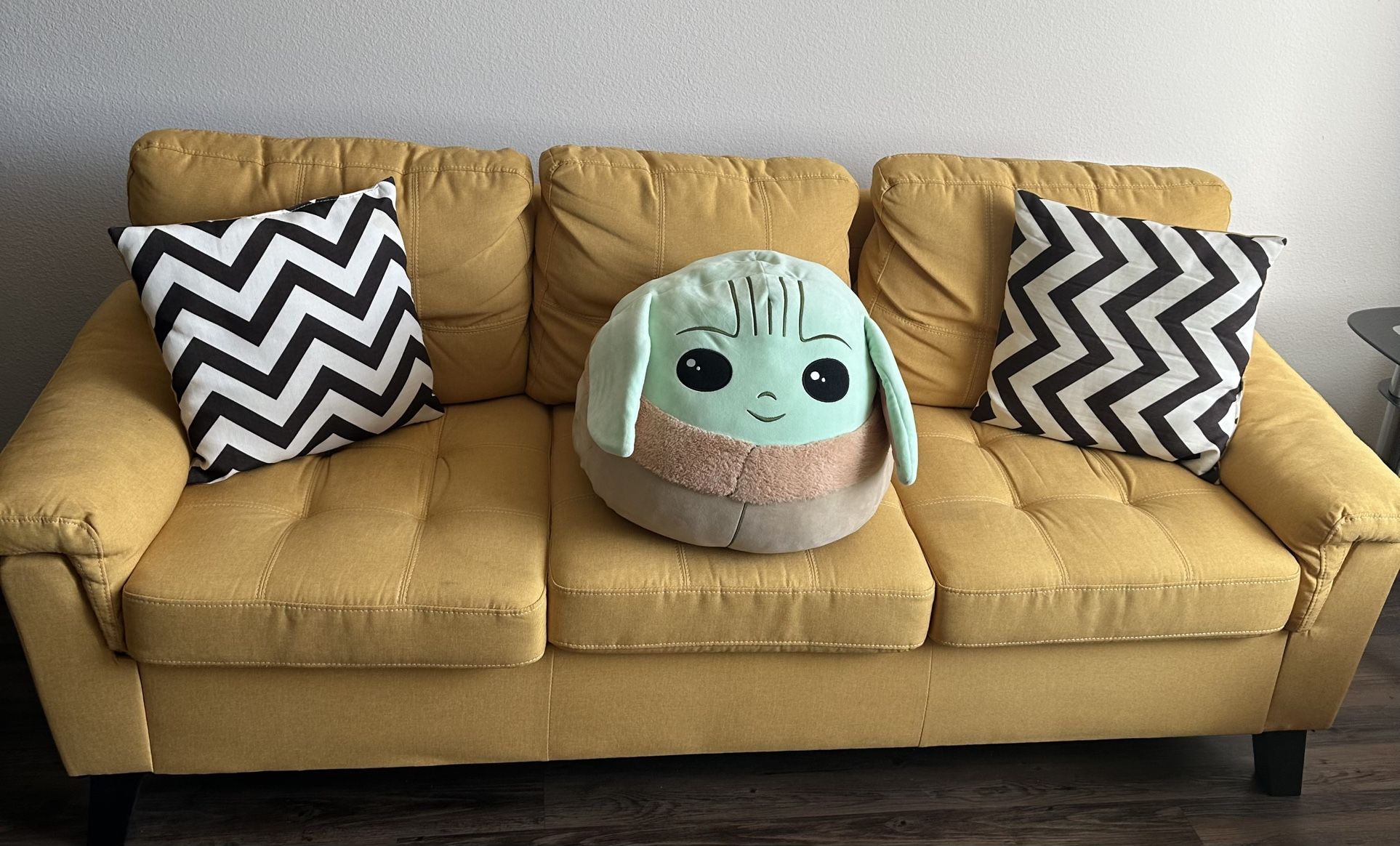 Modern Mustard Yellow 3-Seater Sofa