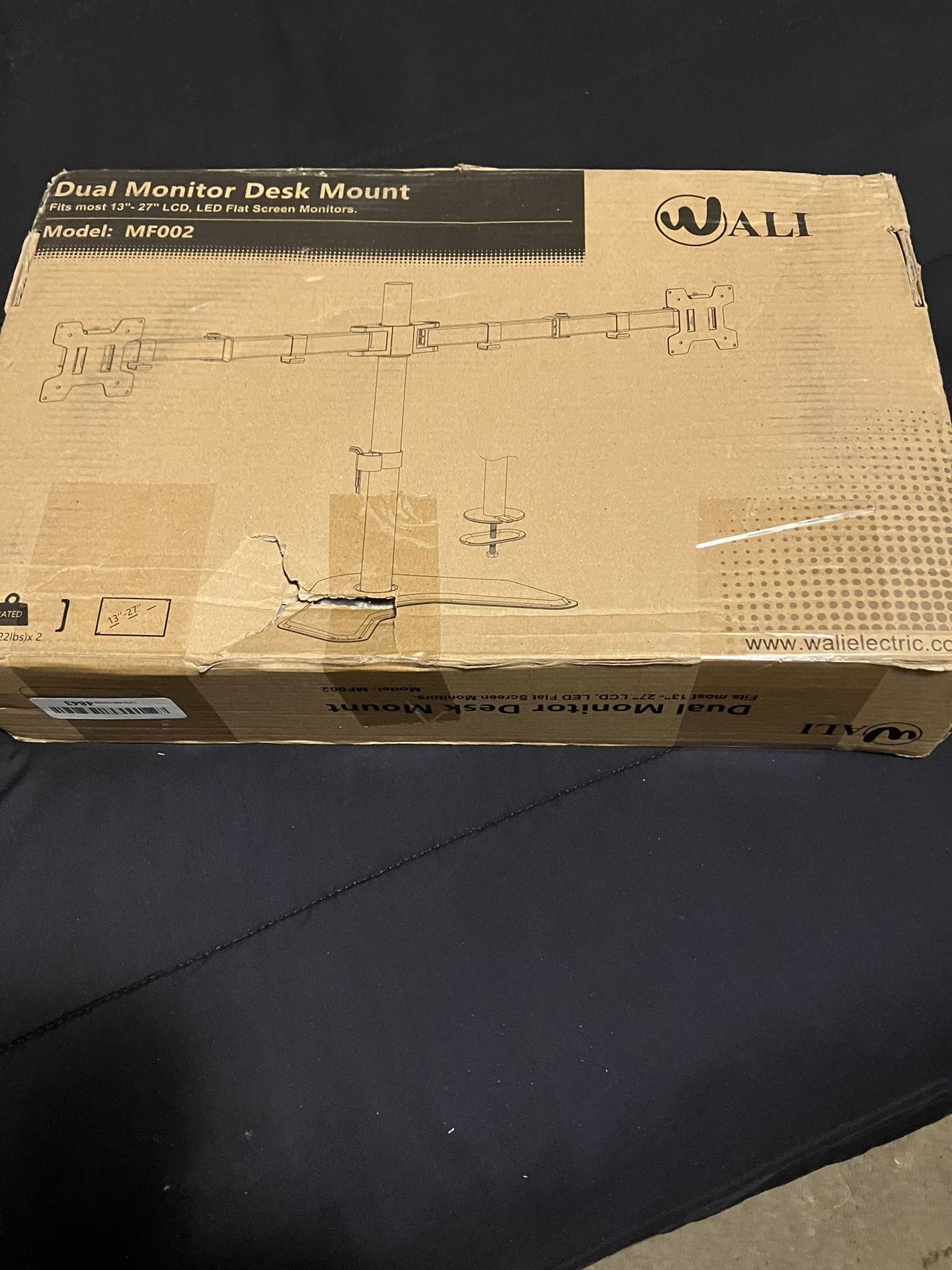 Dual Monitor Desk Mount fits most 13”-27” LCD,LED Flat screen Monitors