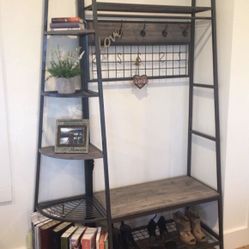 Entryway Coat Rack With Storage And Bench