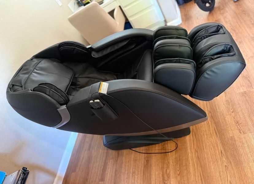 Massage Chair-Black With Silver Trim