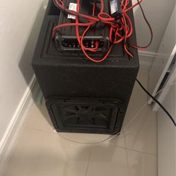 Subwoofer 10” Kickercsolo Baric L7 Custom Box And Amp