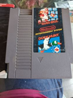 Nintendo NES cartridge game Super Mario Brothers and Duck Hunt,  Zelda  gold cartridge NES