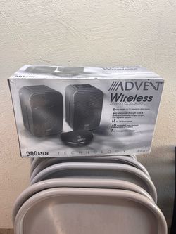 Advent Wireless Stereo Speakers AW400 2 Way Speaker 900MHz 150FT Range 10 Watts