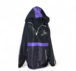 Official Selena Como La Flor Anorak Windbreaker Jacket Purple Floral Medium