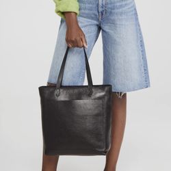 MADEWELL The Zip-Top Medium Transport Leather Tote NWOT